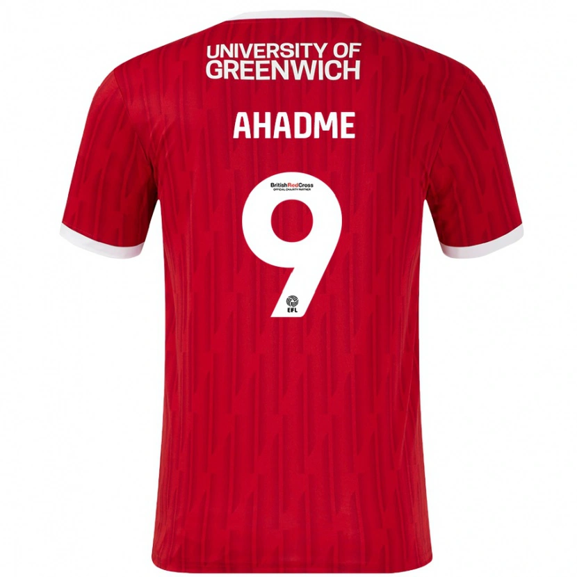 Danxen Herren Gassan Ahadme #9 Rot Weiß Heimtrikot Trikot 2024/25 T-Shirt