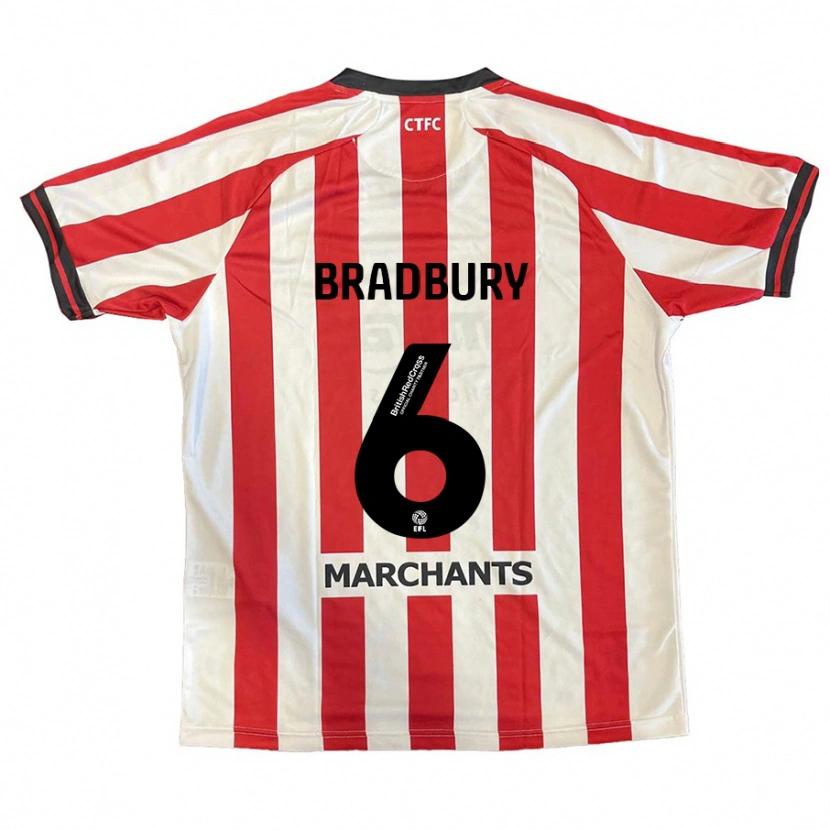 Danxen Herren Tom Bradbury #6 Rot Weiß Heimtrikot Trikot 2024/25 T-Shirt