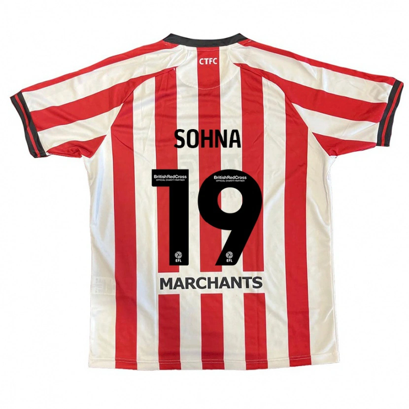 Danxen Herren Harrison Sohna #19 Rot Weiß Heimtrikot Trikot 2024/25 T-Shirt
