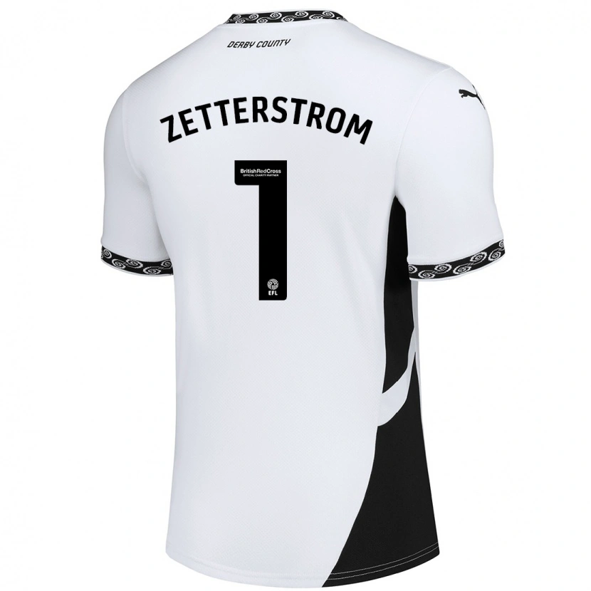Danxen Herren Jacob Widell Zetterström #1 Weiß Schwarz Heimtrikot Trikot 2024/25 T-Shirt