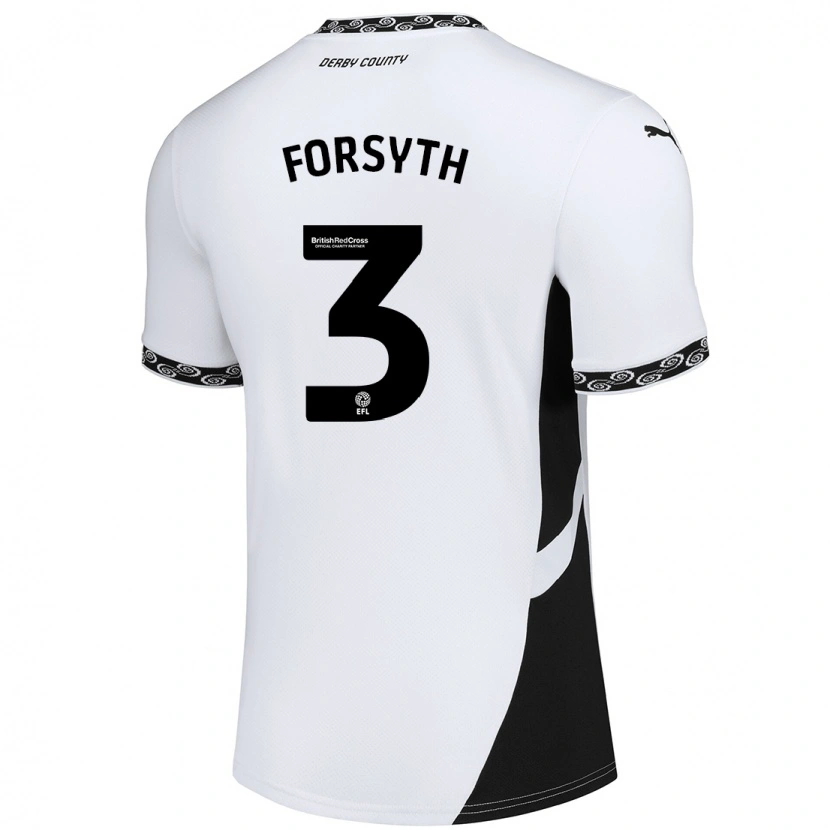 Danxen Herren Craig Forsyth #3 Weiß Schwarz Heimtrikot Trikot 2024/25 T-Shirt