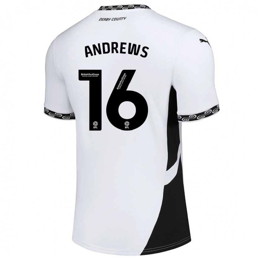 Danxen Herren Marli Rhodes-Andrews #16 Weiß Schwarz Heimtrikot Trikot 2024/25 T-Shirt