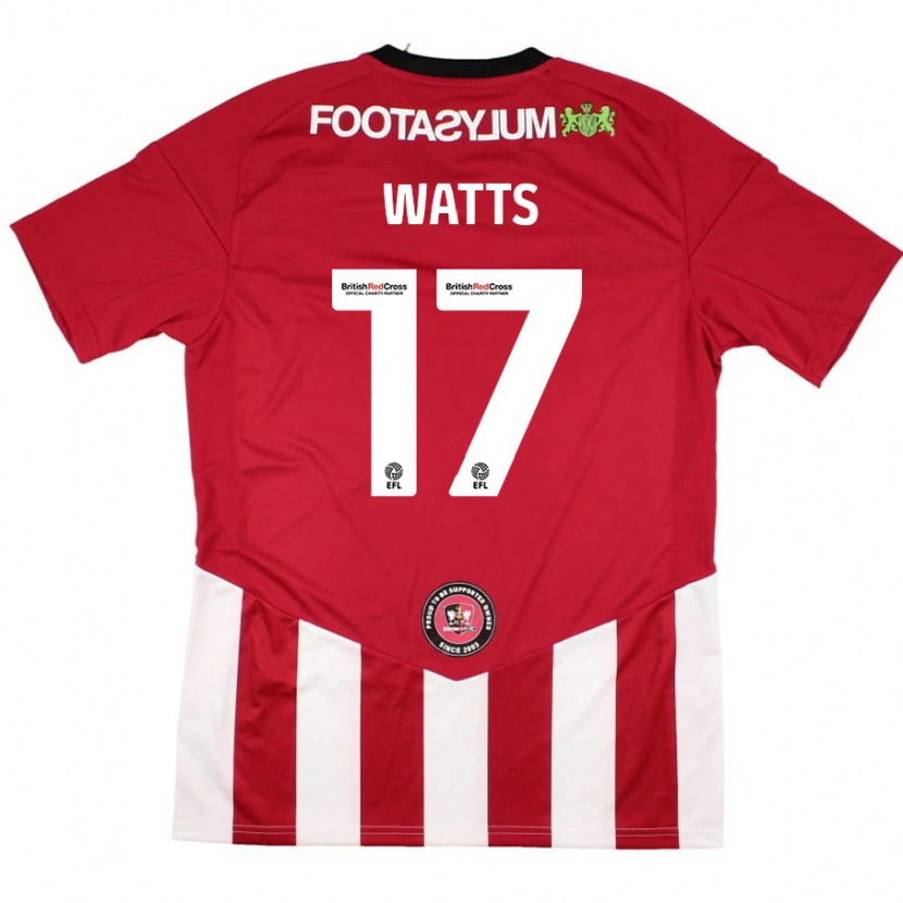 Danxen Herren Caleb Watts #17 Rot Weiß Heimtrikot Trikot 2024/25 T-Shirt