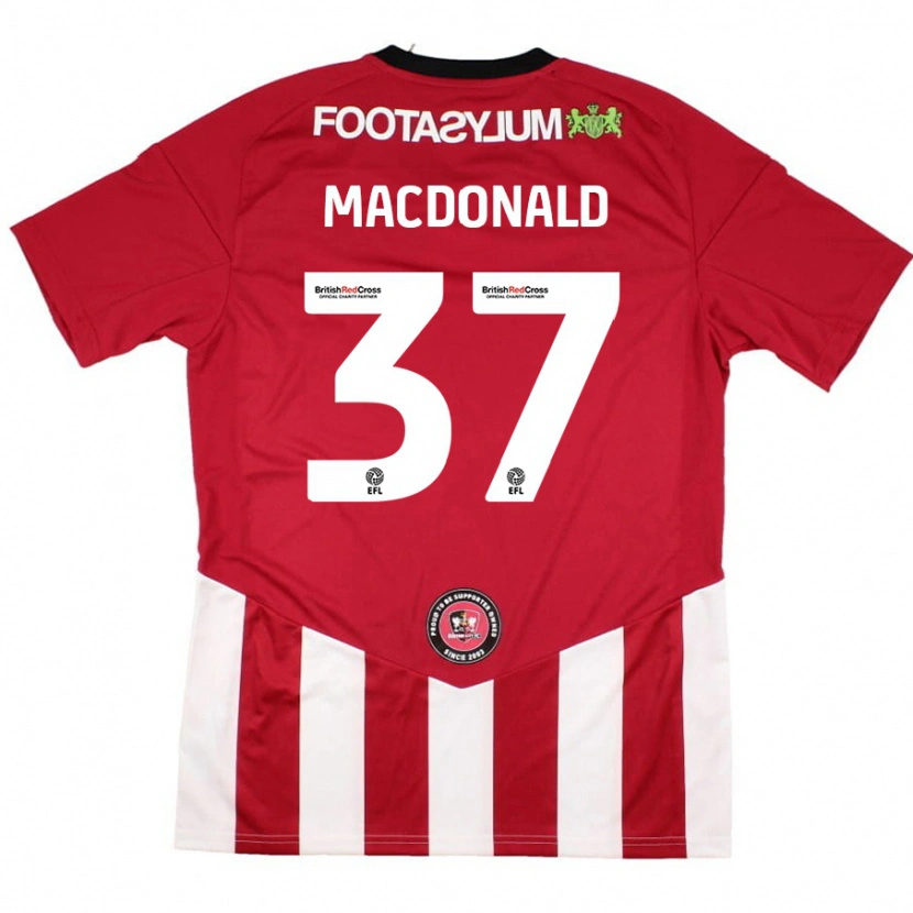 Danxen Herren Shaun Macdonald #37 Rot Weiß Heimtrikot Trikot 2024/25 T-Shirt