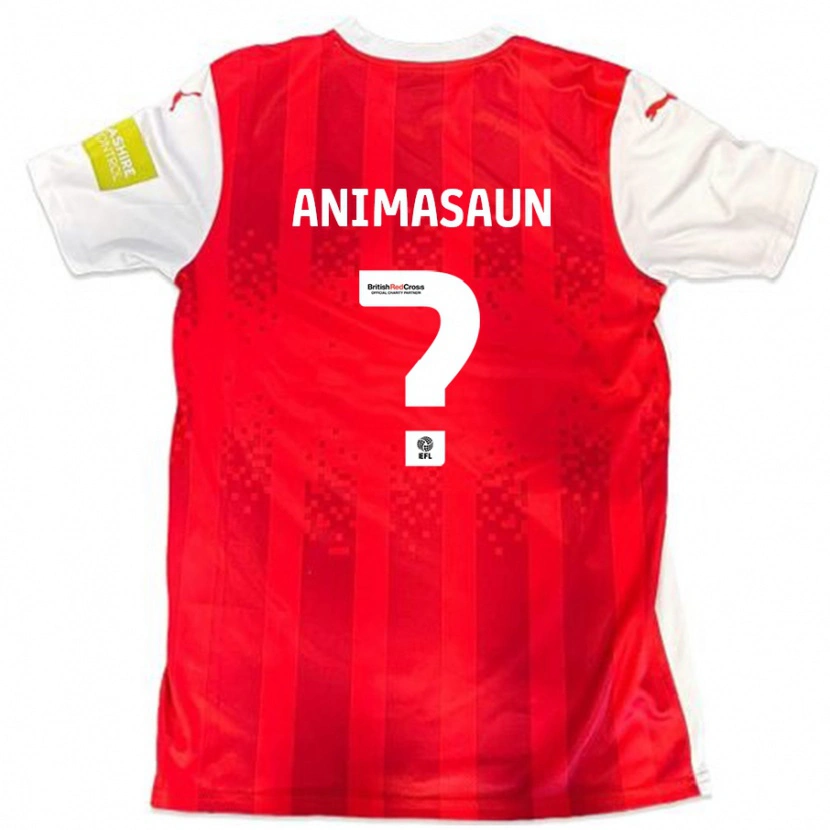 Danxen Herren David Animasaun #0 Rot Weiß Heimtrikot Trikot 2024/25 T-Shirt