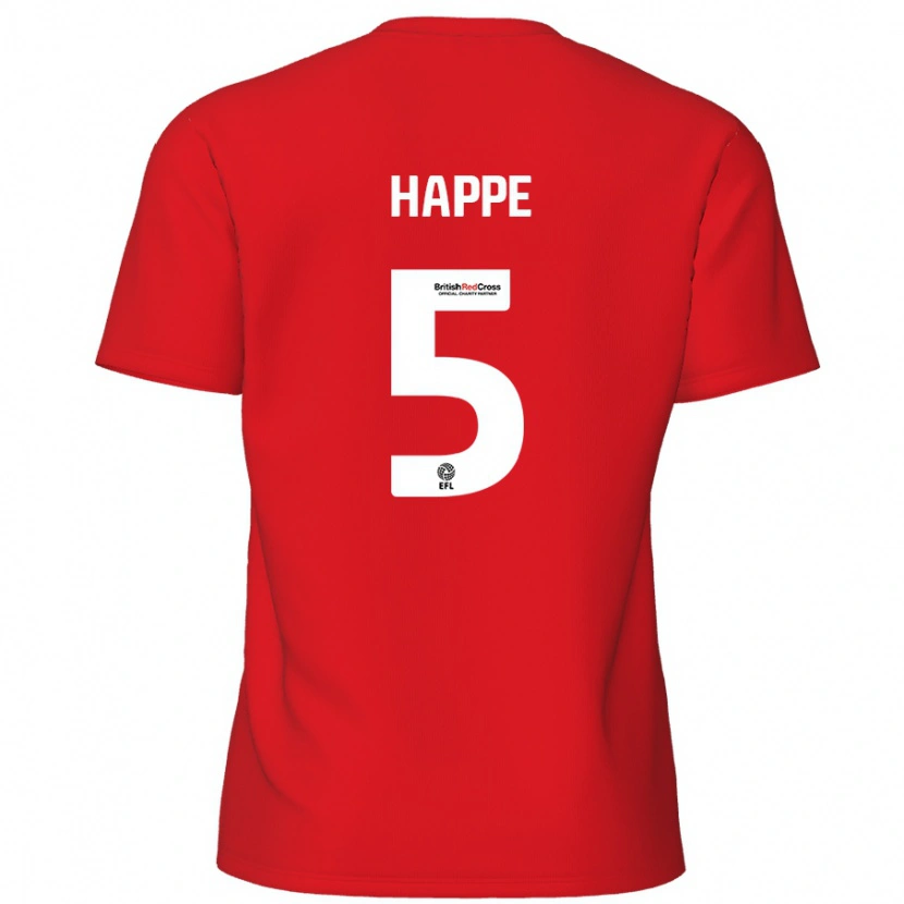 Danxen Herren Dan Happe #5 Rot Heimtrikot Trikot 2024/25 T-Shirt