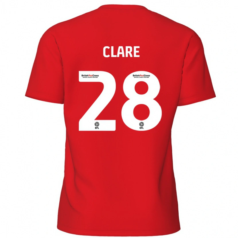 Danxen Herren Sean Clare #28 Rot Heimtrikot Trikot 2024/25 T-Shirt