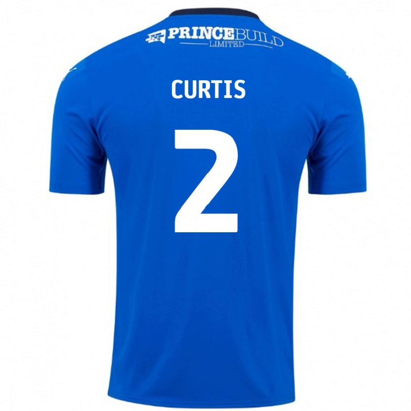 Danxen Herren Sam Curtis #2 Blau Weiß Heimtrikot Trikot 2024/25 T-Shirt