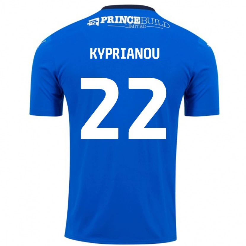 Danxen Herren Hector Kyprianou #22 Blau Weiß Heimtrikot Trikot 2024/25 T-Shirt
