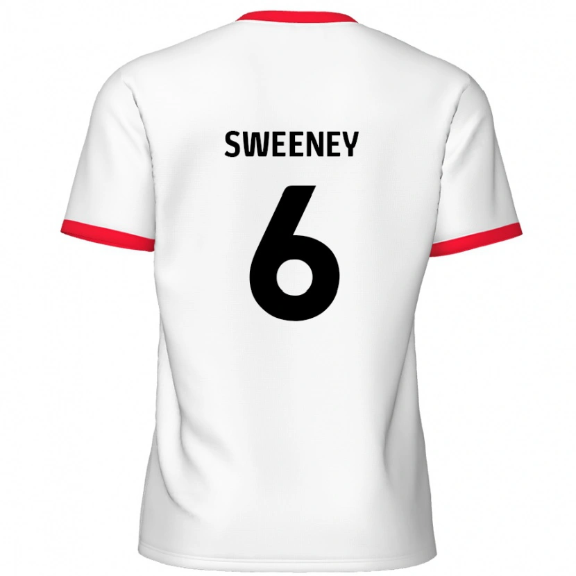 Danxen Herren Dan Sweeney #6 Weiß Rot Heimtrikot Trikot 2024/25 T-Shirt