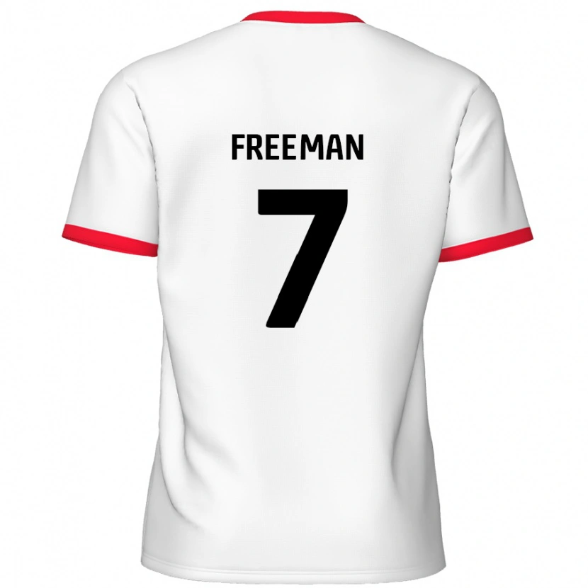 Danxen Herren Nick Freeman #7 Weiß Rot Heimtrikot Trikot 2024/25 T-Shirt