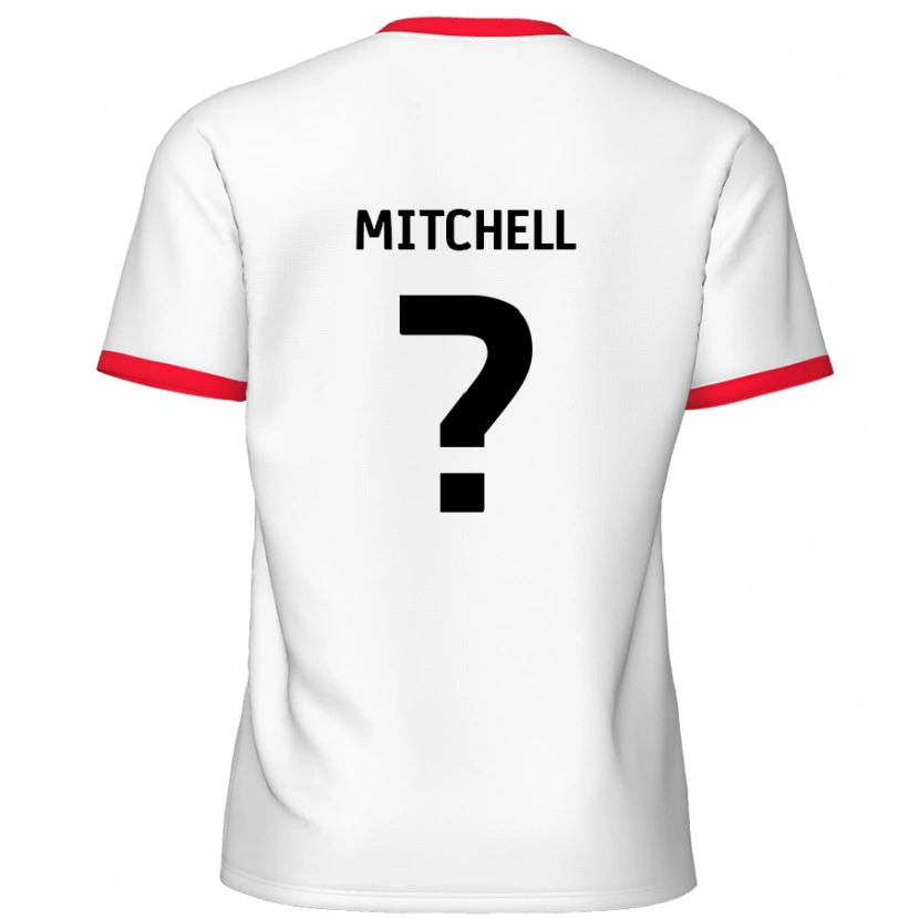 Danxen Herren Rylee Mitchell #0 Weiß Rot Heimtrikot Trikot 2024/25 T-Shirt