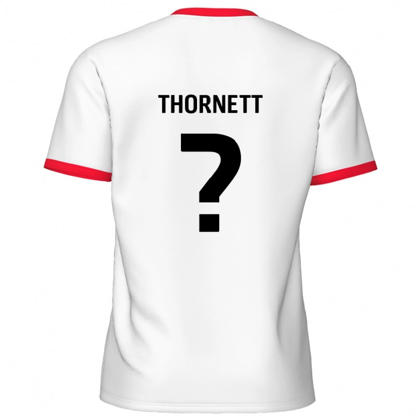Danxen Herren Alfie Thornett #0 Weiß Rot Heimtrikot Trikot 2024/25 T-Shirt