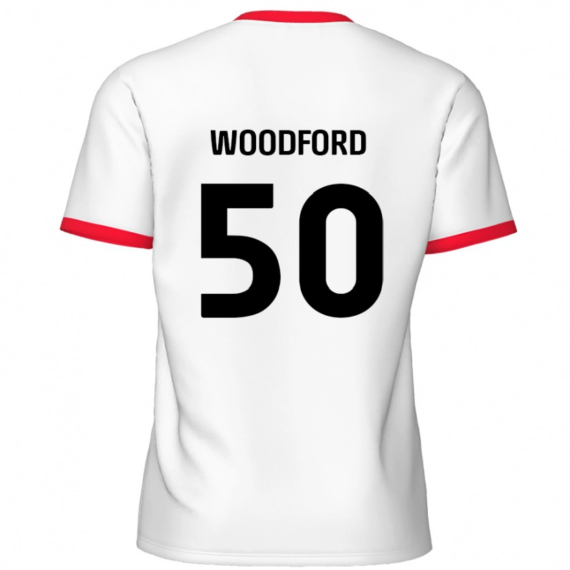 Danxen Herren Max Woodford #50 Weiß Rot Heimtrikot Trikot 2024/25 T-Shirt