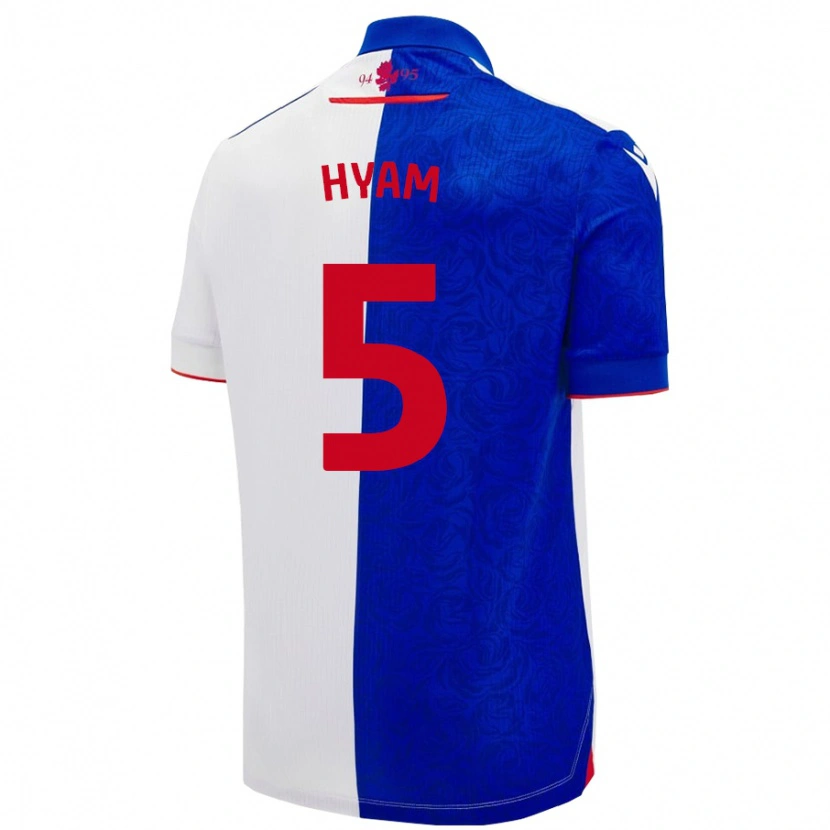 Danxen Herren Dominic Hyam #5 Himmelblau Weiß Heimtrikot Trikot 2024/25 T-Shirt