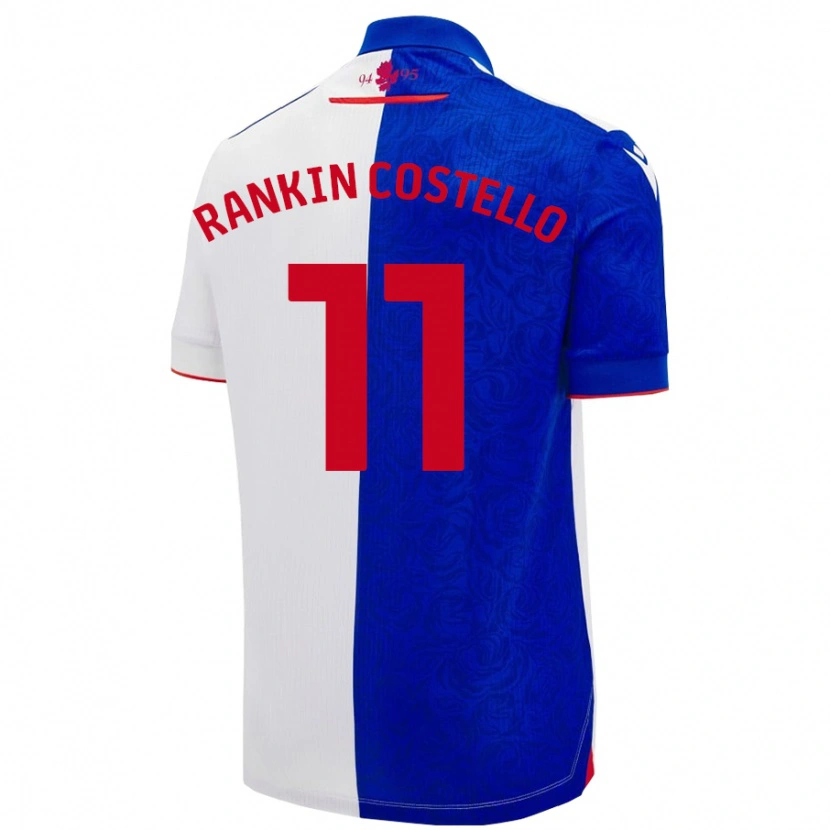 Danxen Herren Joe Rankin-Costello #11 Himmelblau Weiß Heimtrikot Trikot 2024/25 T-Shirt