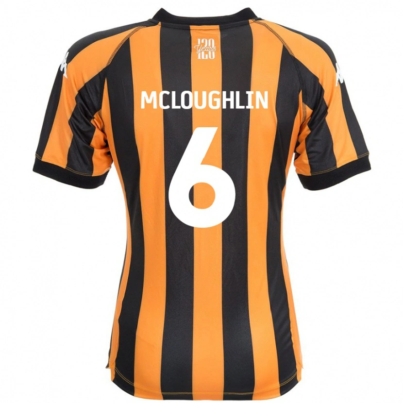 Danxen Herren Sean Mcloughlin #6 Schwarz Bernstein Heimtrikot Trikot 2024/25 T-Shirt