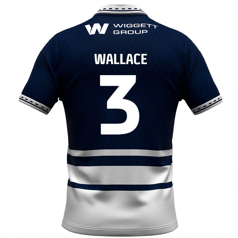 Danxen Herren Murray Wallace #3 Marineblau Weiß Heimtrikot Trikot 2024/25 T-Shirt