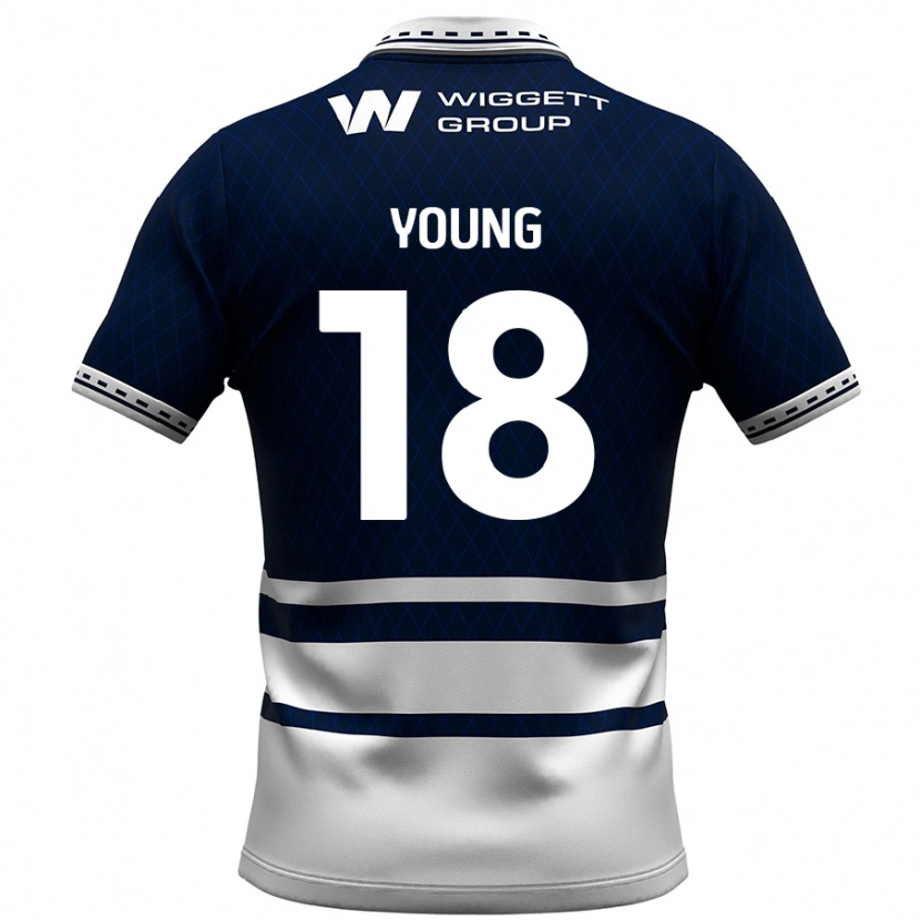 Danxen Herren Michelle Young #18 Marineblau Weiß Heimtrikot Trikot 2024/25 T-Shirt