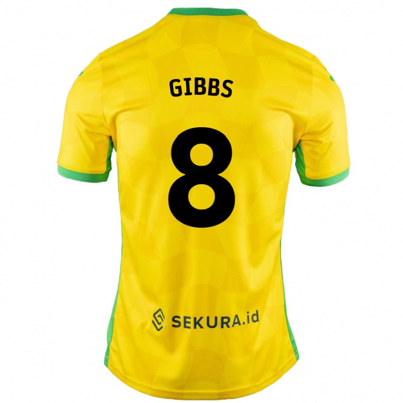 Danxen Herren Liam Gibbs #8 Gelb Grün Heimtrikot Trikot 2024/25 T-Shirt