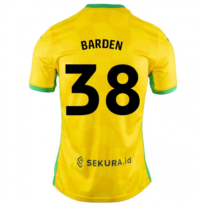 Danxen Herren Daniel Barden #38 Gelb Grün Heimtrikot Trikot 2024/25 T-Shirt