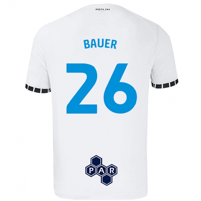 Danxen Herren Patrick Bauer #26 Weiß Heimtrikot Trikot 2024/25 T-Shirt