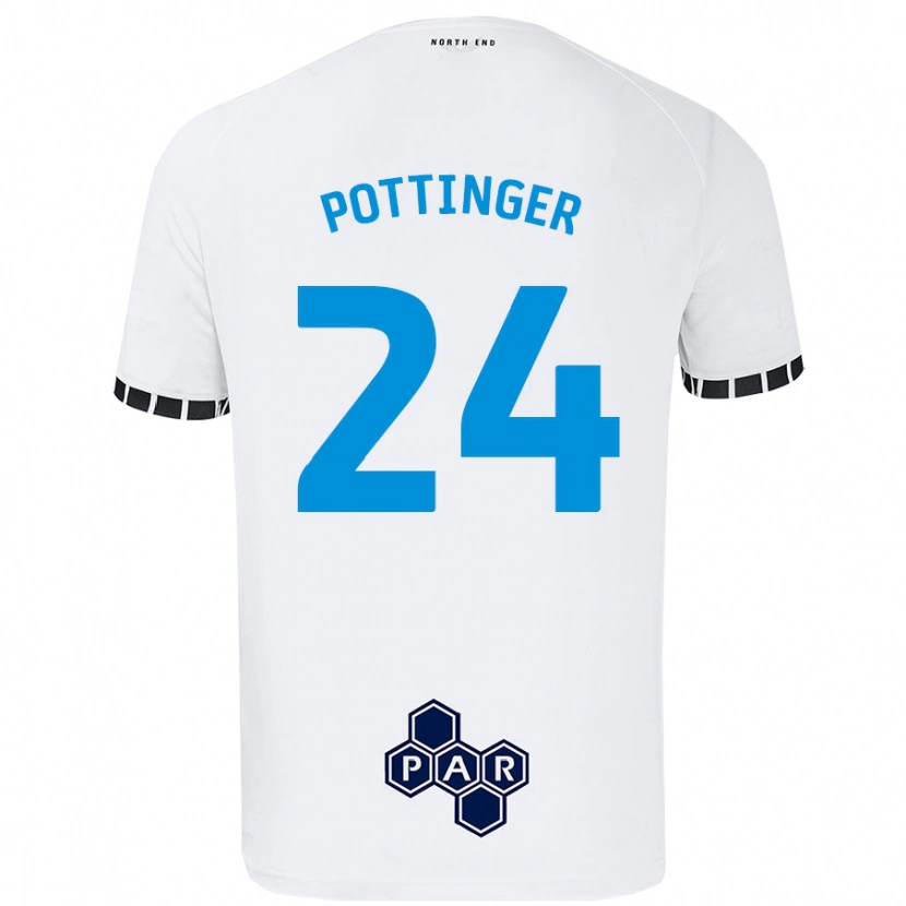 Danxen Herren Kaya Pottinger #24 Weiß Heimtrikot Trikot 2024/25 T-Shirt