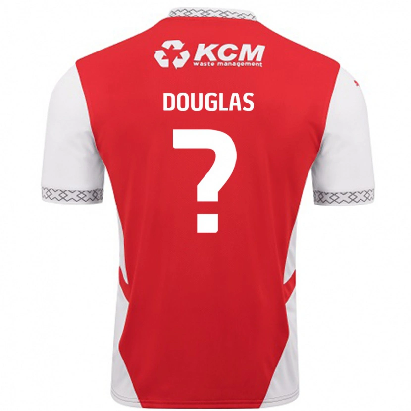Danxen Herren Hamish Douglas #0 Rot Weiß Heimtrikot Trikot 2024/25 T-Shirt