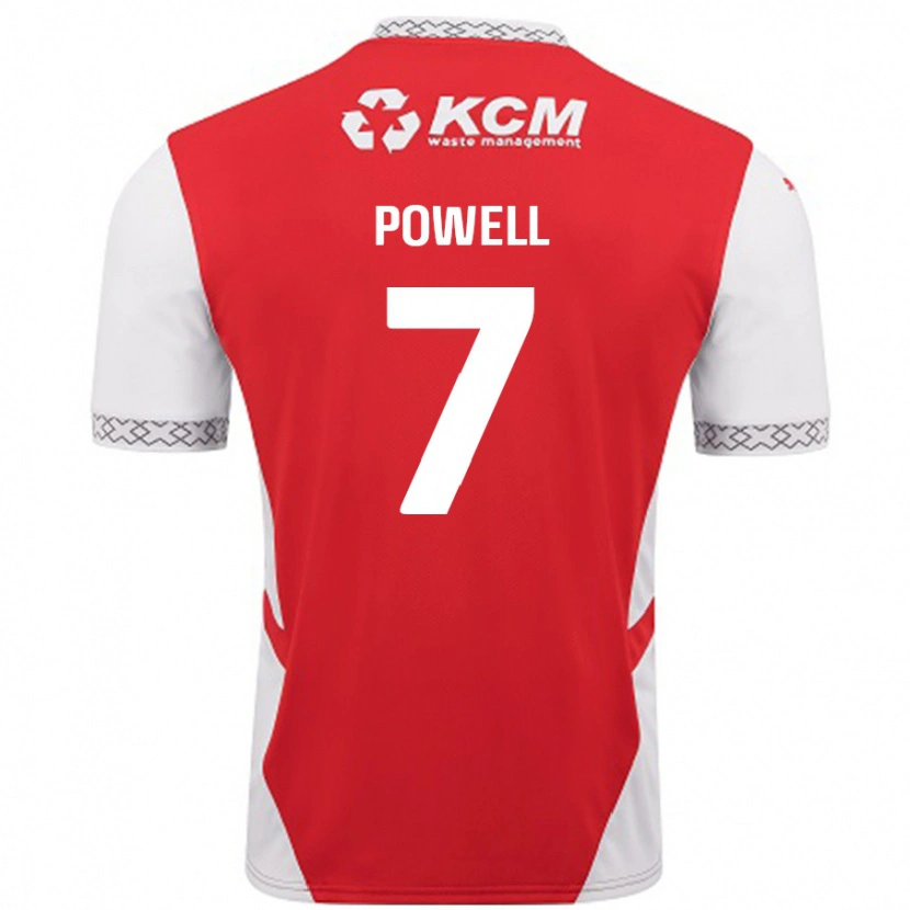 Danxen Herren Joe Powell #7 Rot Weiß Heimtrikot Trikot 2024/25 T-Shirt