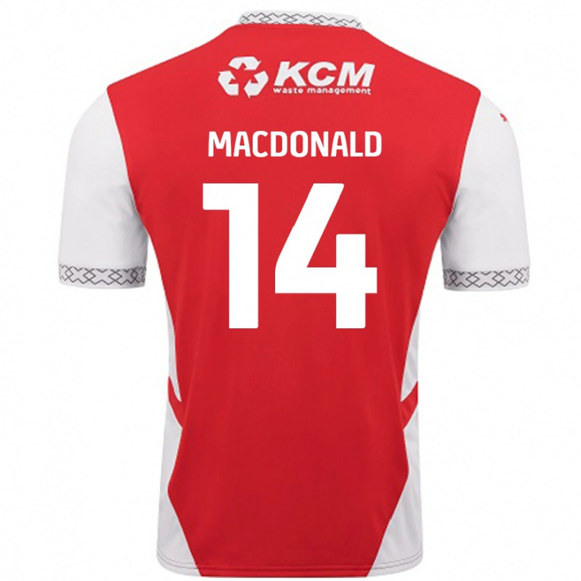 Danxen Herren Alex Macdonald #14 Rot Weiß Heimtrikot Trikot 2024/25 T-Shirt