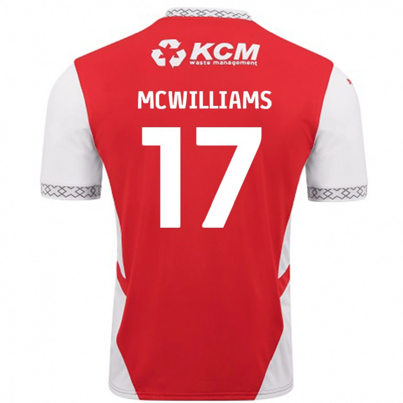Danxen Herren Shaun Mcwilliams #17 Rot Weiß Heimtrikot Trikot 2024/25 T-Shirt