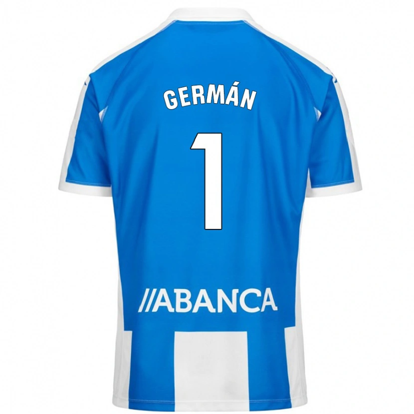 Danxen Herren Germán Parreño #1 Blau Weiß Heimtrikot Trikot 2024/25 T-Shirt