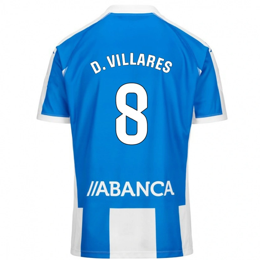 Danxen Herren Diego Villares #8 Blau Weiß Heimtrikot Trikot 2024/25 T-Shirt