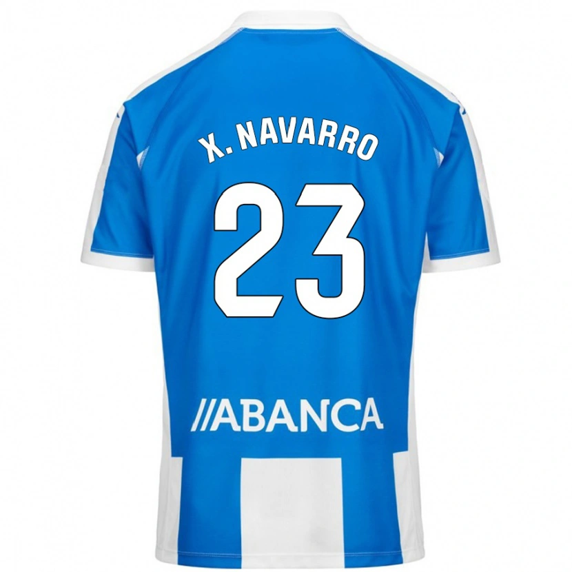 Danxen Herren Ximo Navarro #23 Blau Weiß Heimtrikot Trikot 2024/25 T-Shirt