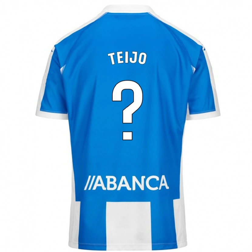 Danxen Herren Quique Teijo #0 Blau Weiß Heimtrikot Trikot 2024/25 T-Shirt
