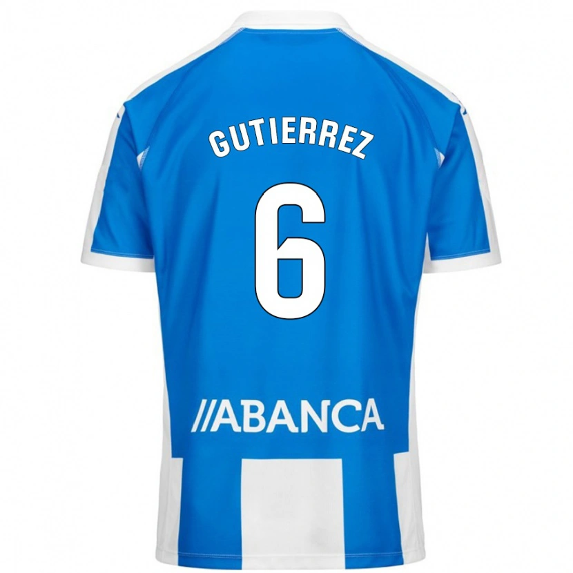 Danxen Herren Paula Gutiérrez #6 Blau Weiß Heimtrikot Trikot 2024/25 T-Shirt