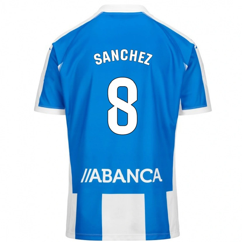 Danxen Herren Carlota Sánchez #8 Blau Weiß Heimtrikot Trikot 2024/25 T-Shirt