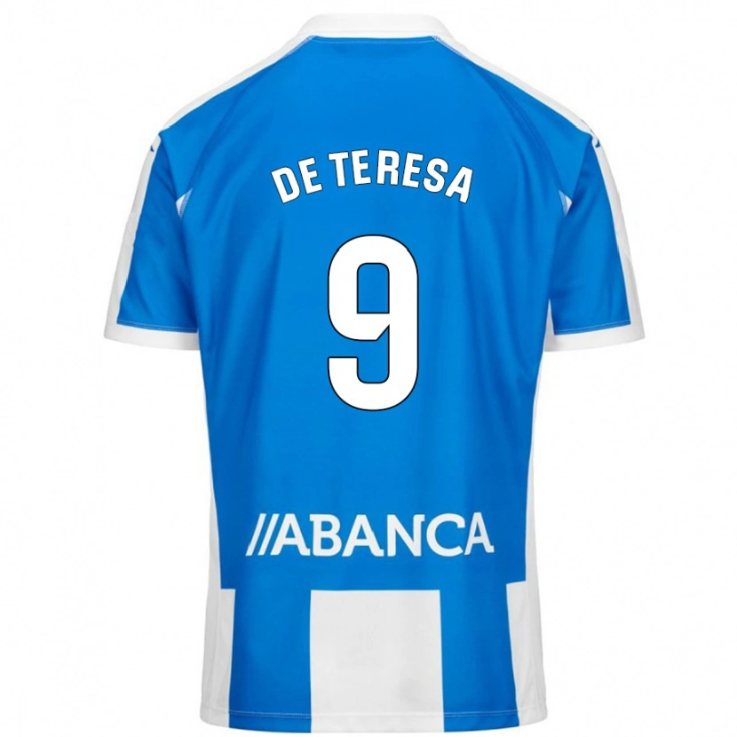 Danxen Herren Ana Lucía De Teresa #9 Blau Weiß Heimtrikot Trikot 2024/25 T-Shirt