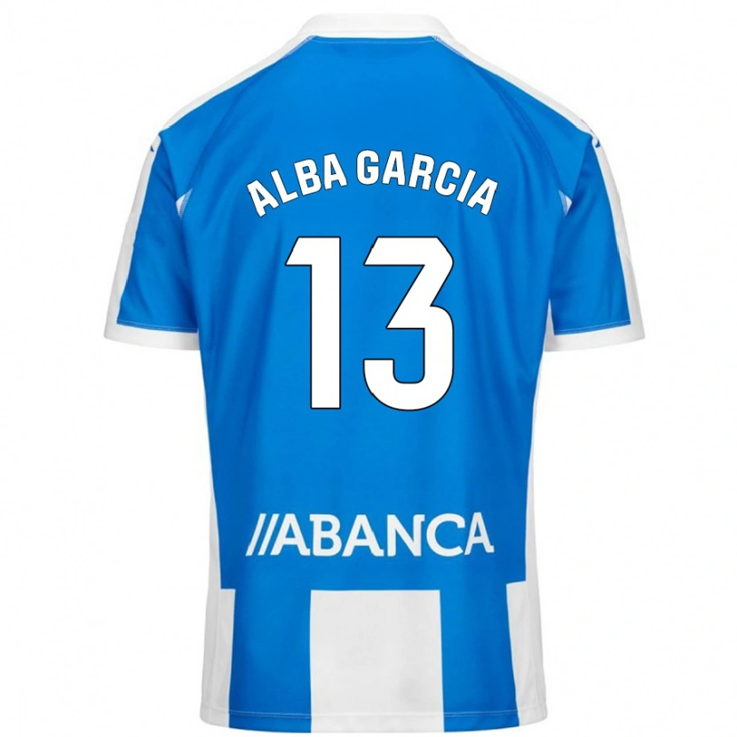 Danxen Herren Lucía Alba García #13 Blau Weiß Heimtrikot Trikot 2024/25 T-Shirt