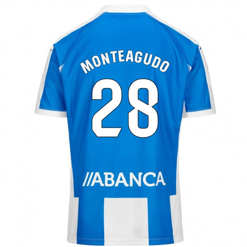 Danxen Herren Paula Monteagudo #28 Blau Weiß Heimtrikot Trikot 2024/25 T-Shirt