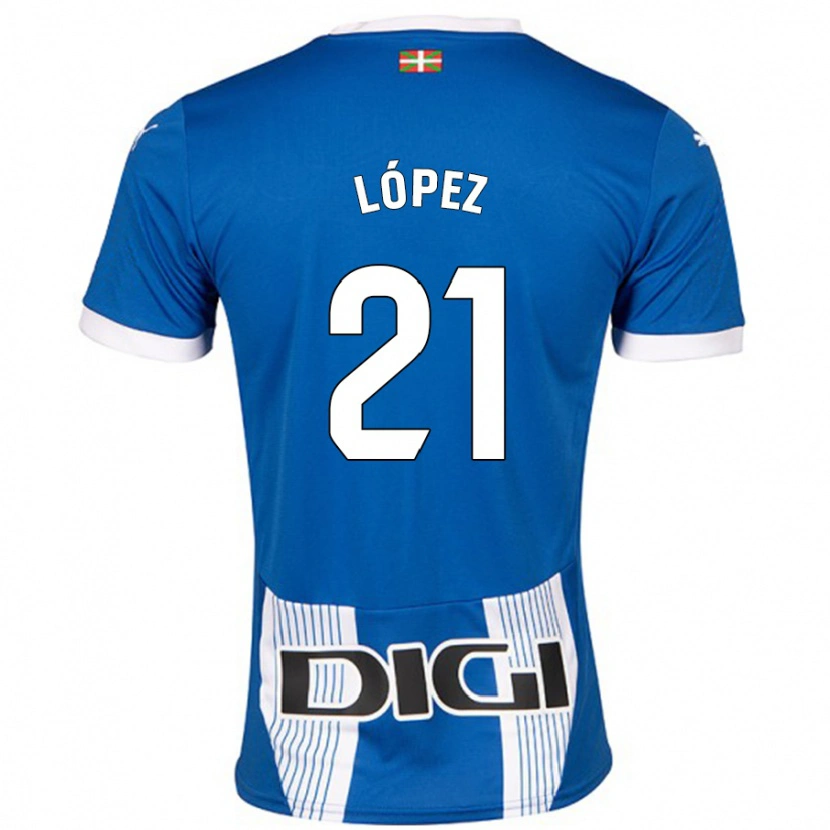 Danxen Herren Juanma López #21 Blau Heimtrikot Trikot 2024/25 T-Shirt