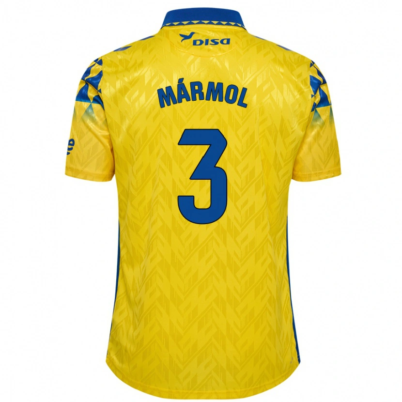 Danxen Herren Mika Mármol #3 Gelb Blau Heimtrikot Trikot 2024/25 T-Shirt
