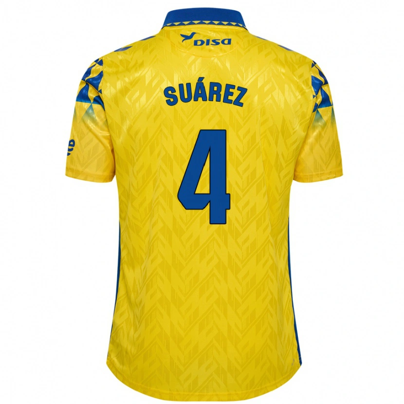 Danxen Herren Alex Suárez #4 Gelb Blau Heimtrikot Trikot 2024/25 T-Shirt