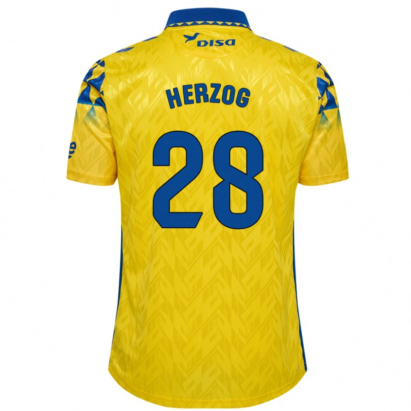 Danxen Herren Juanma Herzog #28 Gelb Blau Heimtrikot Trikot 2024/25 T-Shirt
