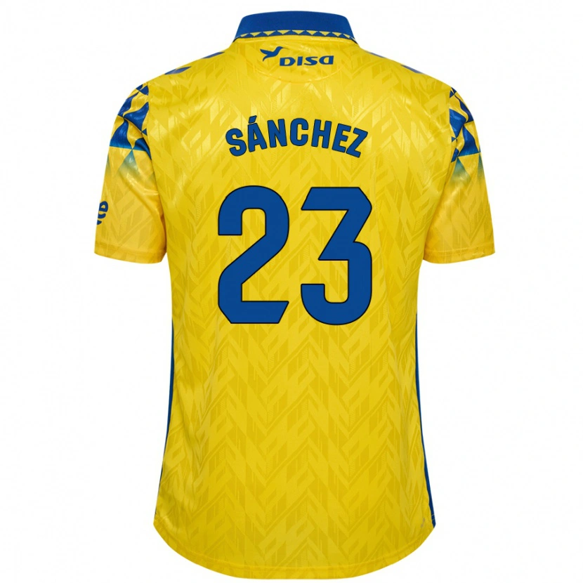 Danxen Herren Omar Sánchez #23 Gelb Blau Heimtrikot Trikot 2024/25 T-Shirt