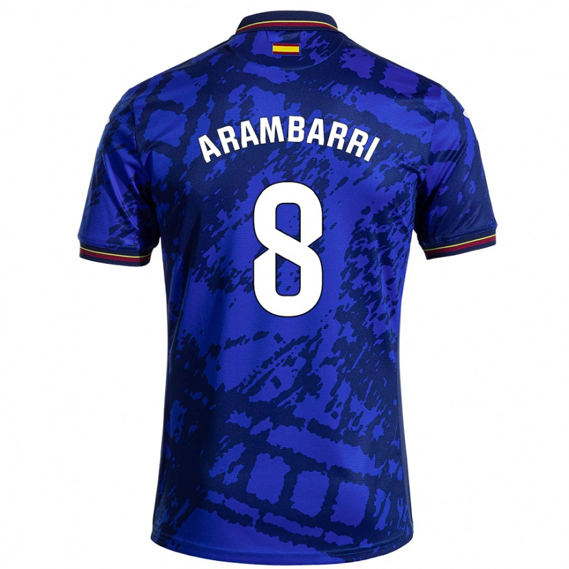 Danxen Herren Mauro Arambarri #8 Dunkleres Blau Heimtrikot Trikot 2024/25 T-Shirt