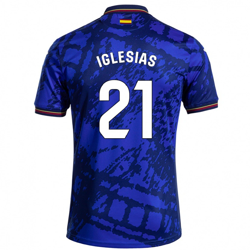 Danxen Herren Juan Iglesias #21 Dunkleres Blau Heimtrikot Trikot 2024/25 T-Shirt