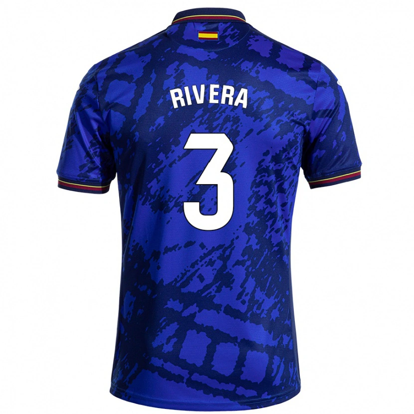 Danxen Herren Gorka Rivera #3 Dunkleres Blau Heimtrikot Trikot 2024/25 T-Shirt