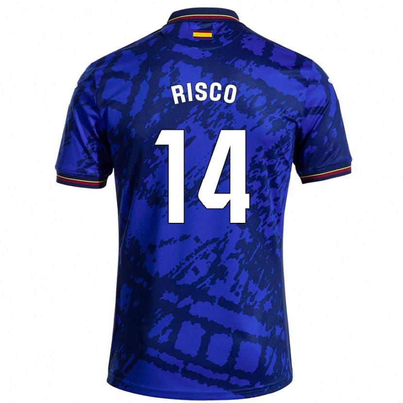 Danxen Herren Alberto Risco #14 Dunkleres Blau Heimtrikot Trikot 2024/25 T-Shirt