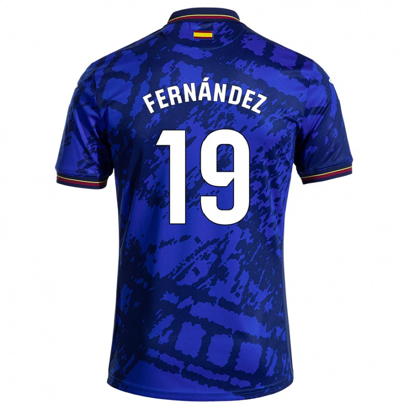 Danxen Herren Ismael Fernández #19 Dunkleres Blau Heimtrikot Trikot 2024/25 T-Shirt